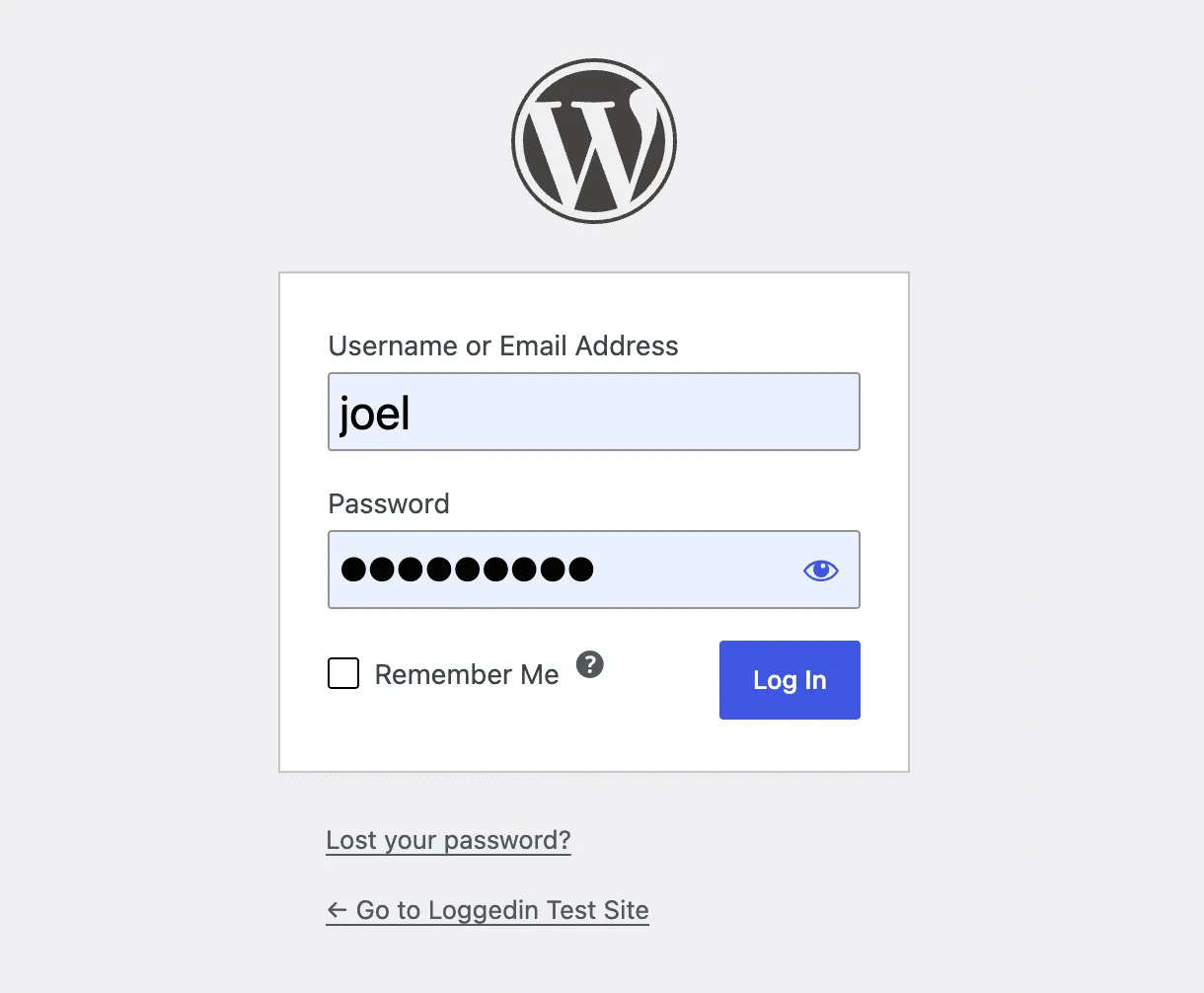 A WordPress tab reloading to the wp-login screen after the session was ended on another device